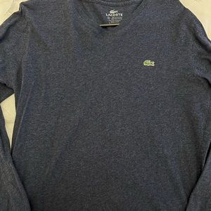 Lacoste long sleeved blue shirt